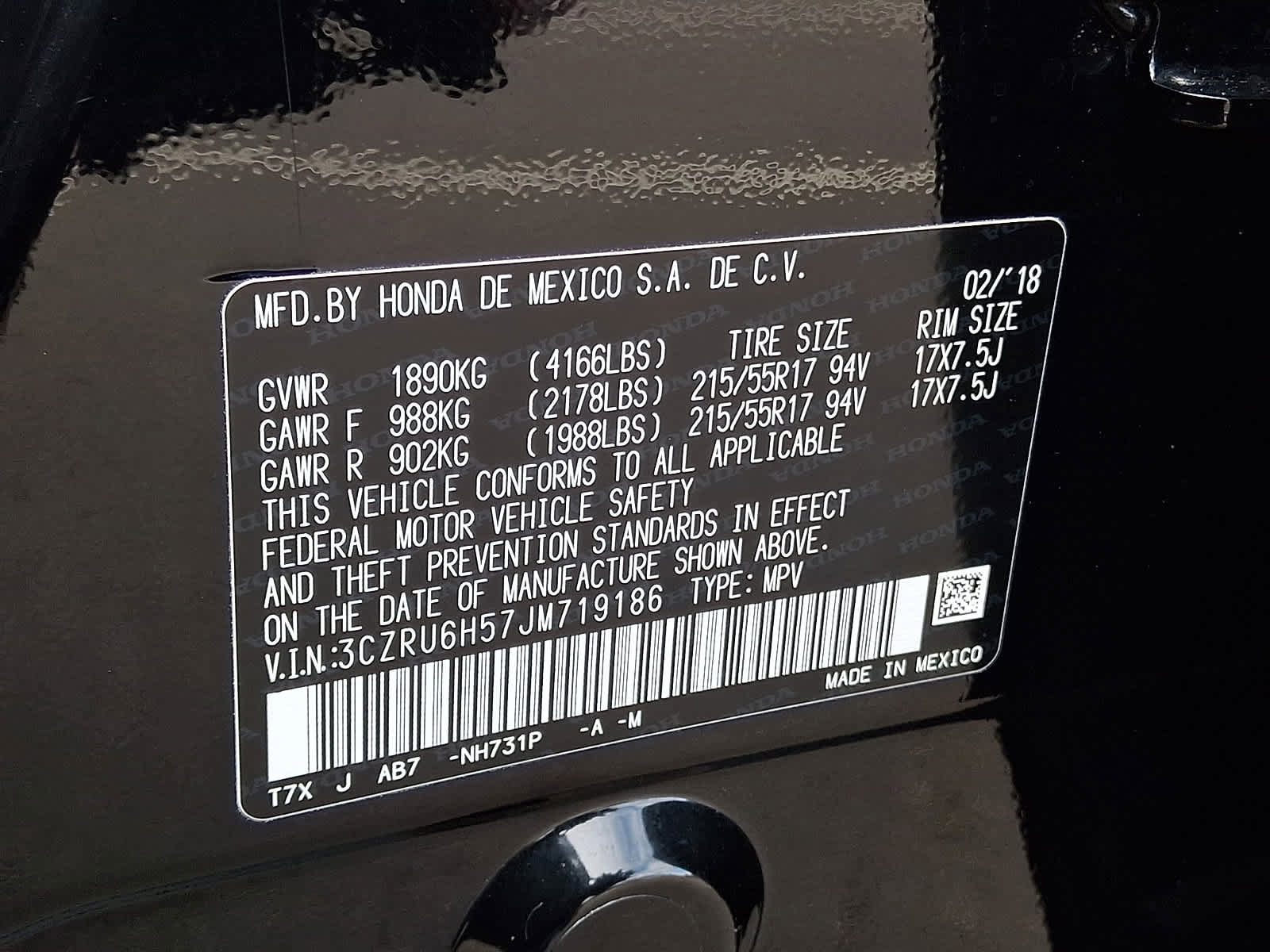 Certified 2018 Honda HR-V EX image 28