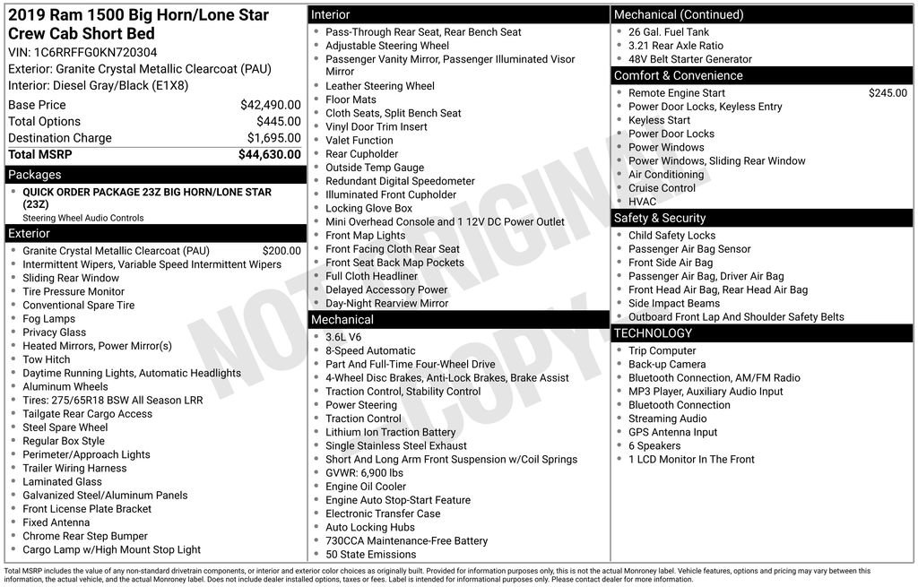 Used 2019 RAM 1500 Big Horn AWD/4WD image 7
