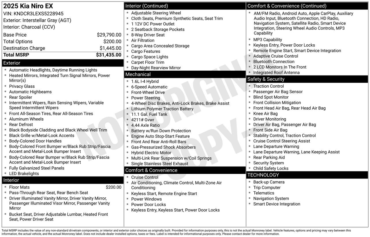 Certified 2025 Kia Niro EX image 30