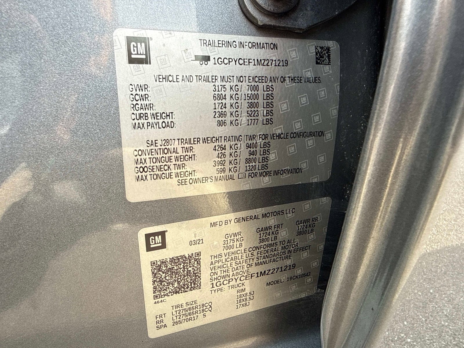 Used 2021 Chevrolet Silverado 1500 Custom Trail Boss w/ LPO, Dark Essentials Package image 32