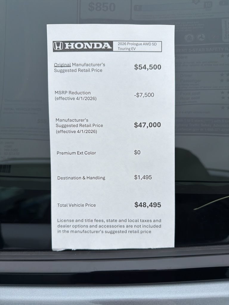 New 2026 Honda Prologue Touring image 22