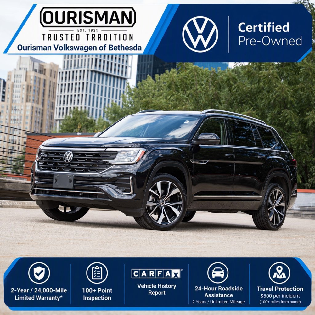Certified 2024 Volkswagen Atlas SEL Premium R-Line AWD/4WD image 1