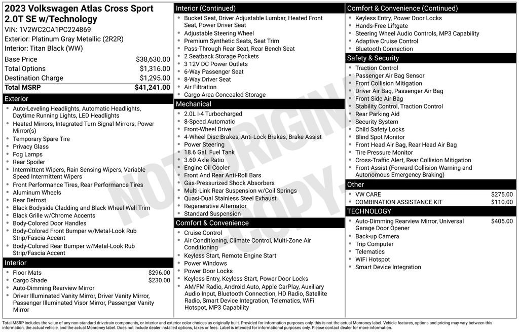 Used 2023 Volkswagen Atlas Cross Sport SE FWD image 7