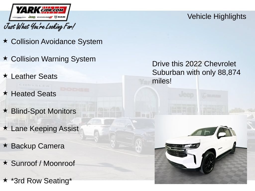 Used 2022 Chevrolet Suburban RST w/ Luxury Package AWD/4WD image 8