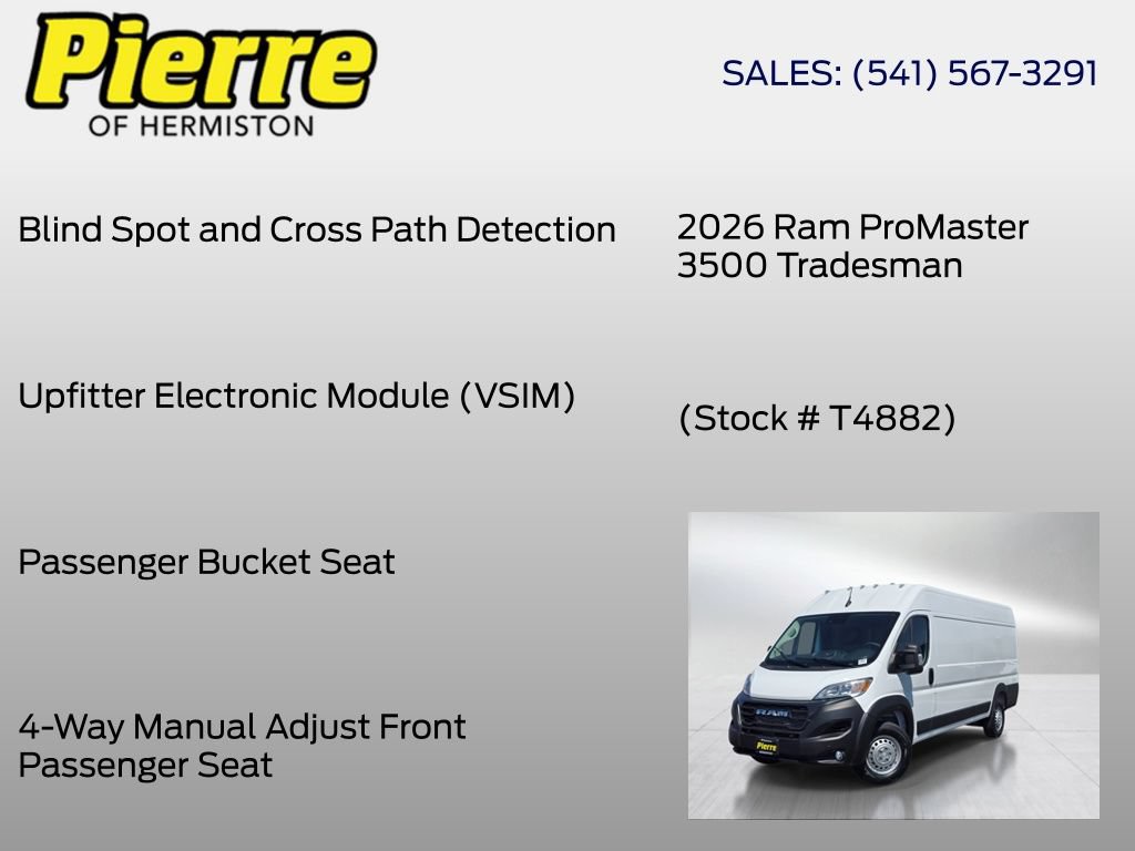 New 2026 RAM ProMaster 3500 w/ Safety Group FWD image 24