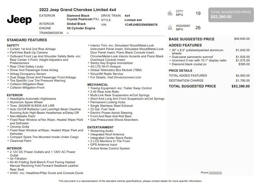 Used 2022 Jeep Grand Cherokee Limited AWD/4WD image 36