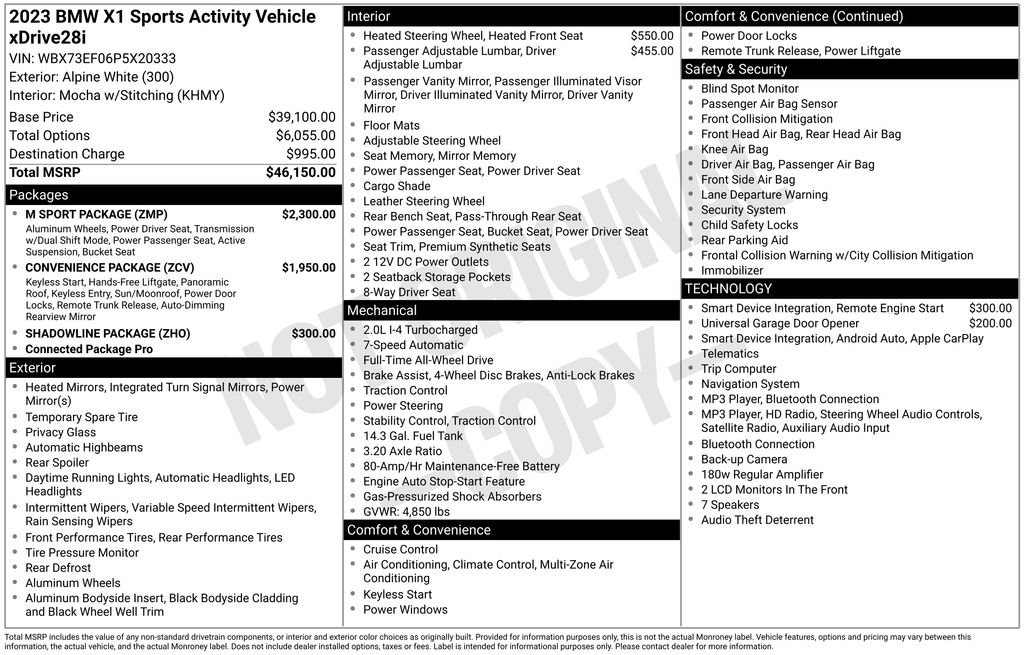 Used 2023 BMW X1 xDrive28i w/ M Sport Package AWD/4WD image 17
