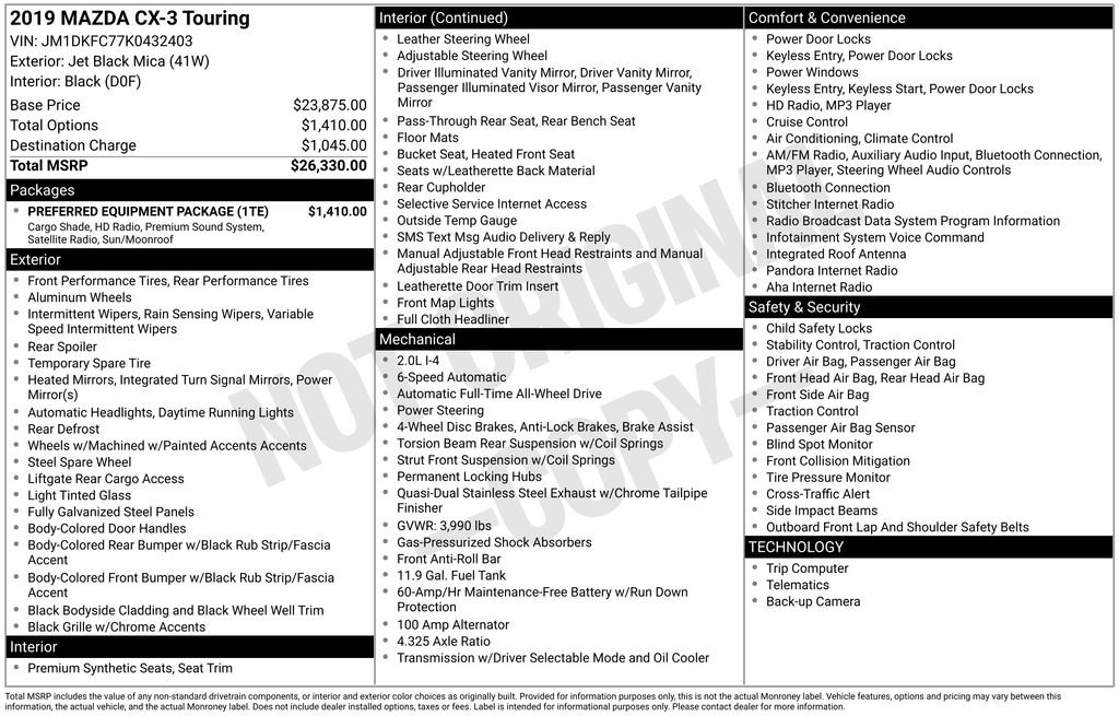 Used 2019 MAZDA CX-3 Touring w/ Preferred Equipment Package image 30