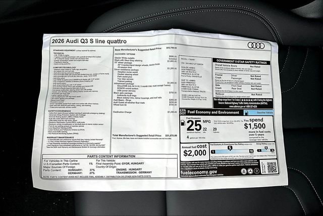 New 2026 Audi Q3 quattro 2.0T image 14