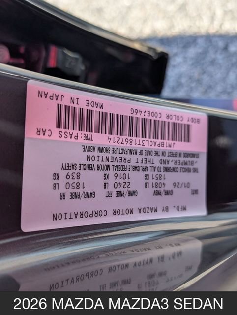 New 2026 MAZDA MAZDA3 2.5 S Sedan w/ Preferred Pkg FWD image 29