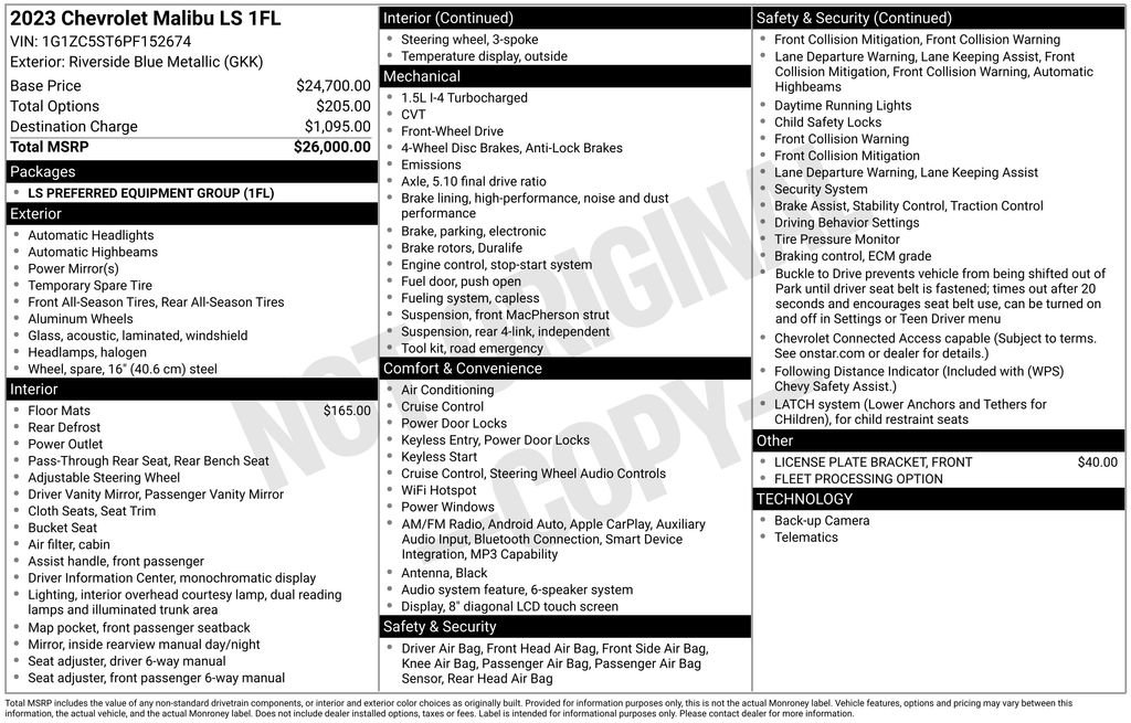 Used 2023 Chevrolet Malibu LS FWD image 31