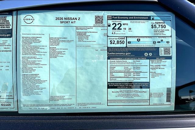 New 2026 Nissan Z Sport image 12
