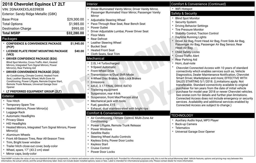 Used 2018 Chevrolet Equinox LT image 26