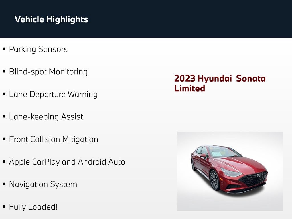 Used 2023 Hyundai Sonata Limited FWD image 56