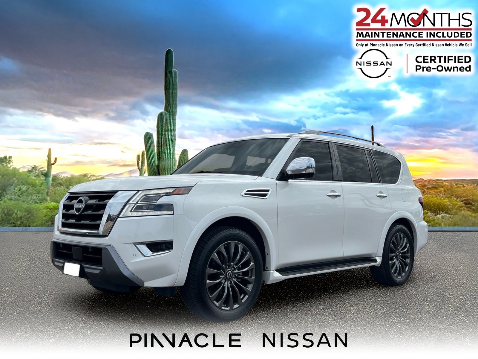 Certified 2023 Nissan Armada Platinum w/ Captain's Chairs Package