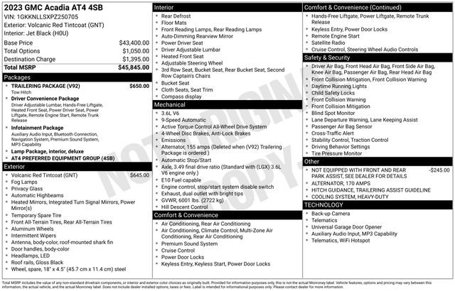 Certified 2023 GMC Acadia AT4 w/ Trailering Package AWD/4WD image 6
