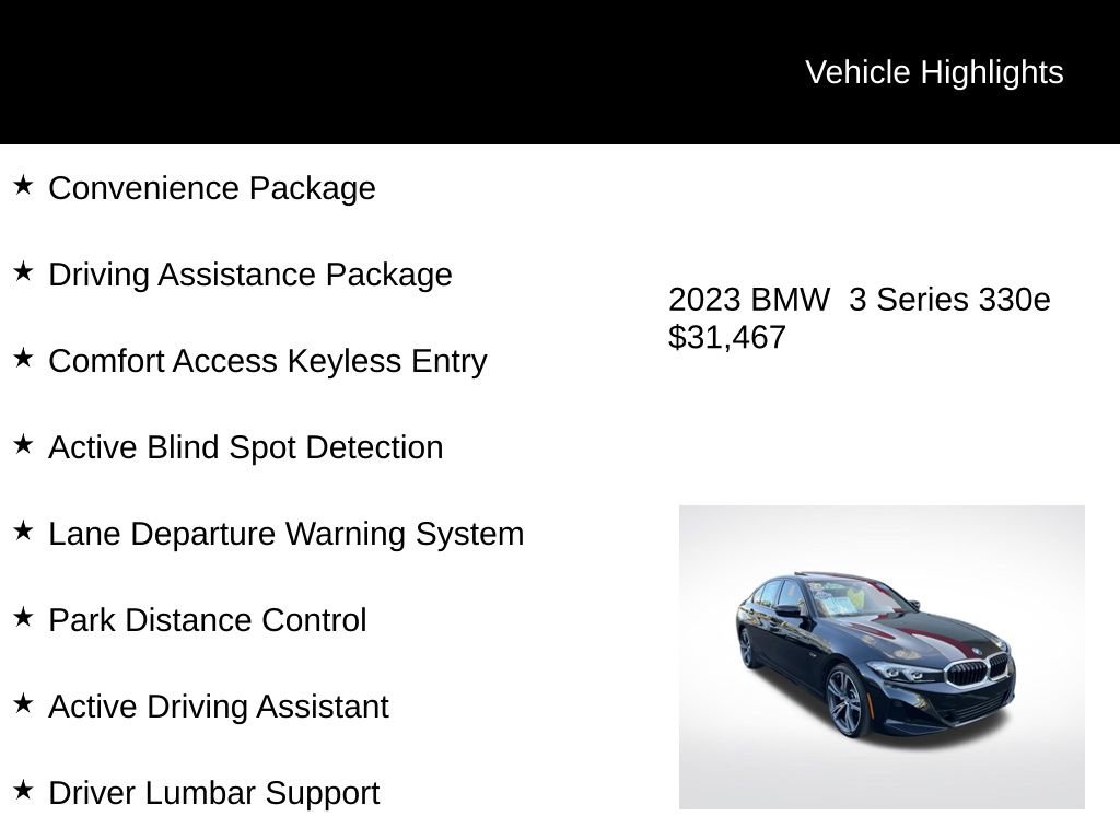 Used 2023 BMW 330e w/ Driving Assistance Package image 6