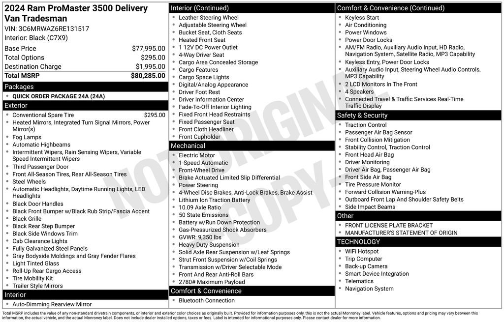 Used 2024 RAM ProMaster 3500 image 17