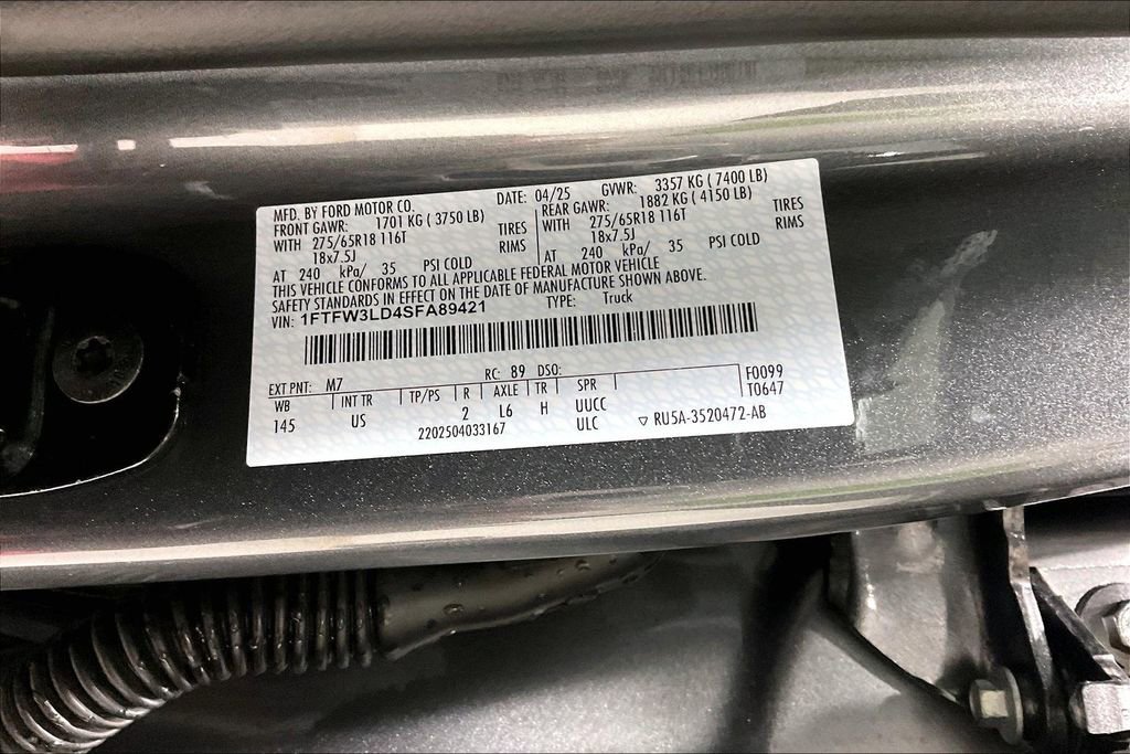 Used 2025 Ford F150 XLT w/ Equipment Group 302A MID AWD/4WD image 43