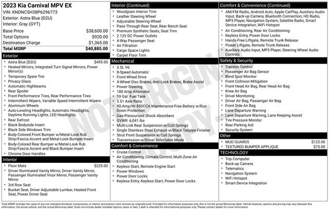 Certified 2023 Kia Carnival EX image 37