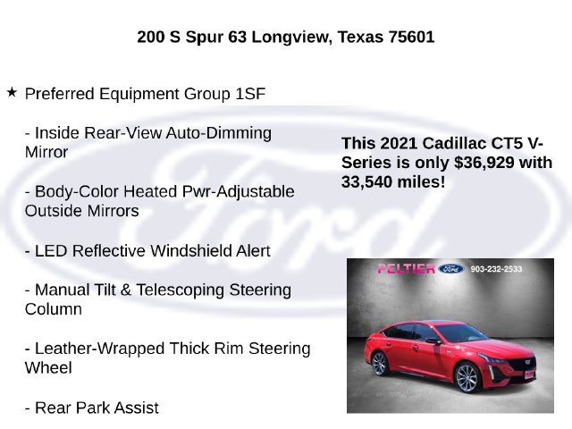 Used 2021 Cadillac CT5 V w/ Cold Weather Package RWD image 5