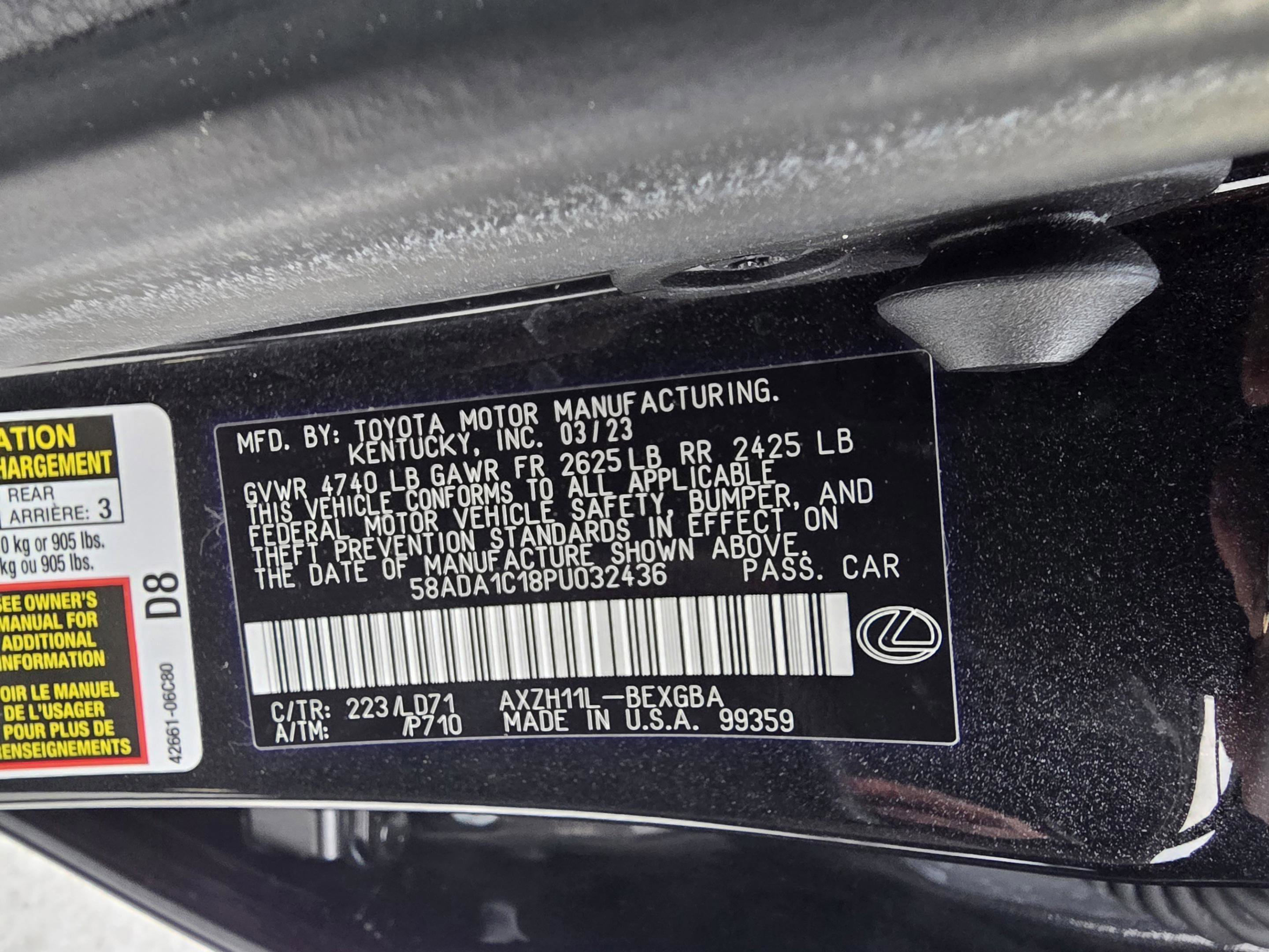 Used 2023 Lexus ES 300h w/ Premium Package image 31