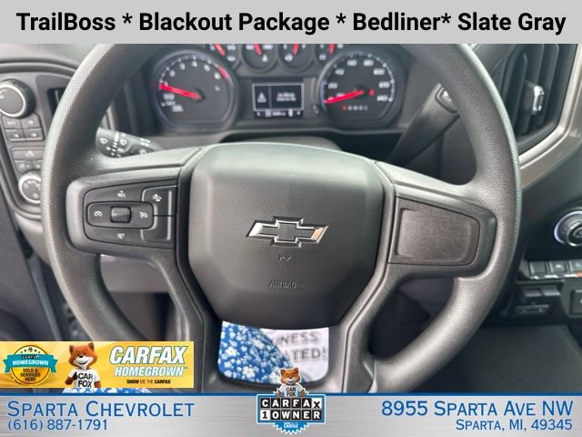 Certified 2024 Chevrolet Silverado 1500 Custom Trail Boss w/ Turbomax Blackout Package AWD/4WD image 19