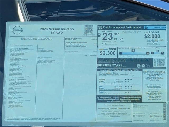 New 2026 Nissan Murano SV image 16
