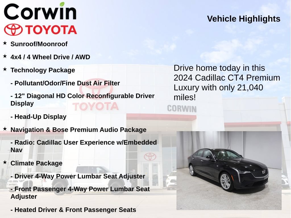 Used 2024 Cadillac CT4 Premium Luxury AWD/4WD image 7