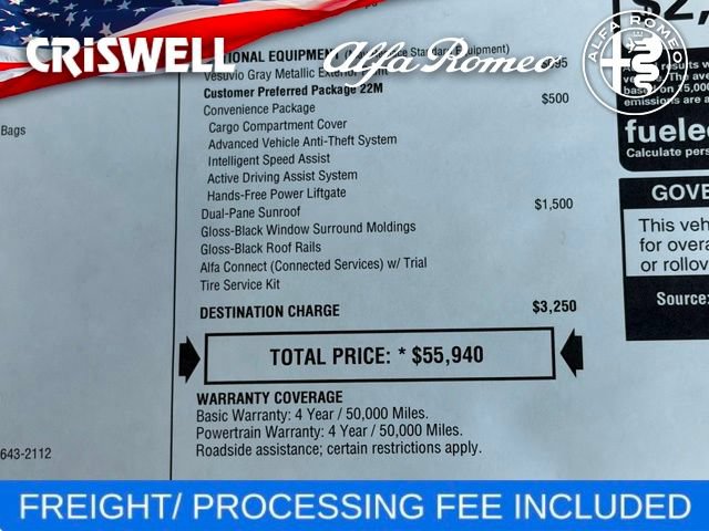 New 2026 Alfa Romeo Stelvio Sprint w/ Convenience Package AWD/4WD image 50