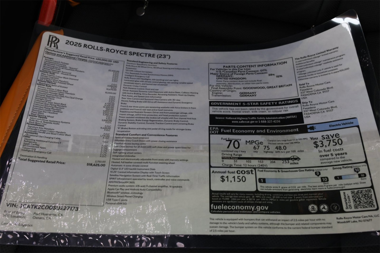 New 2025 Rolls-Royce Spectre w/ Spectre Launch Package image 37