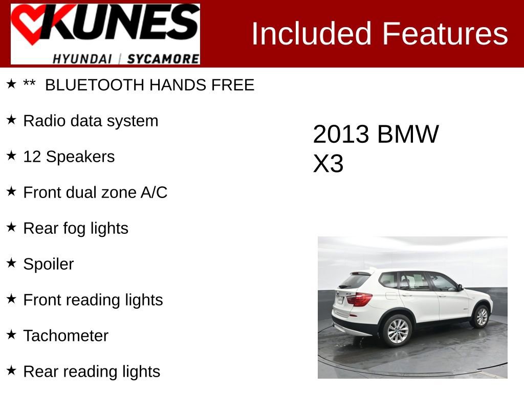 Used 2013 BMW X3 xDrive28i image 2