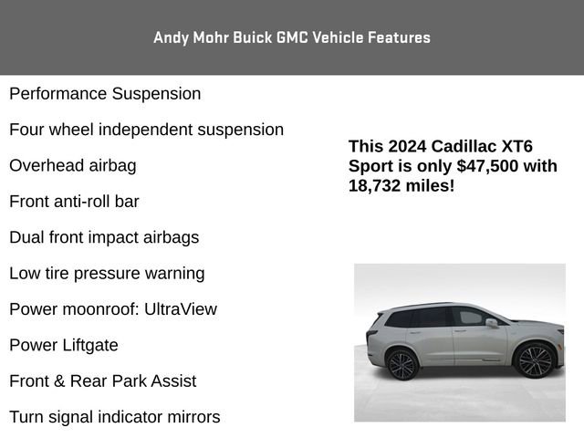 Used 2024 Cadillac XT6 Sport w/ Technology Package AWD/4WD image 15