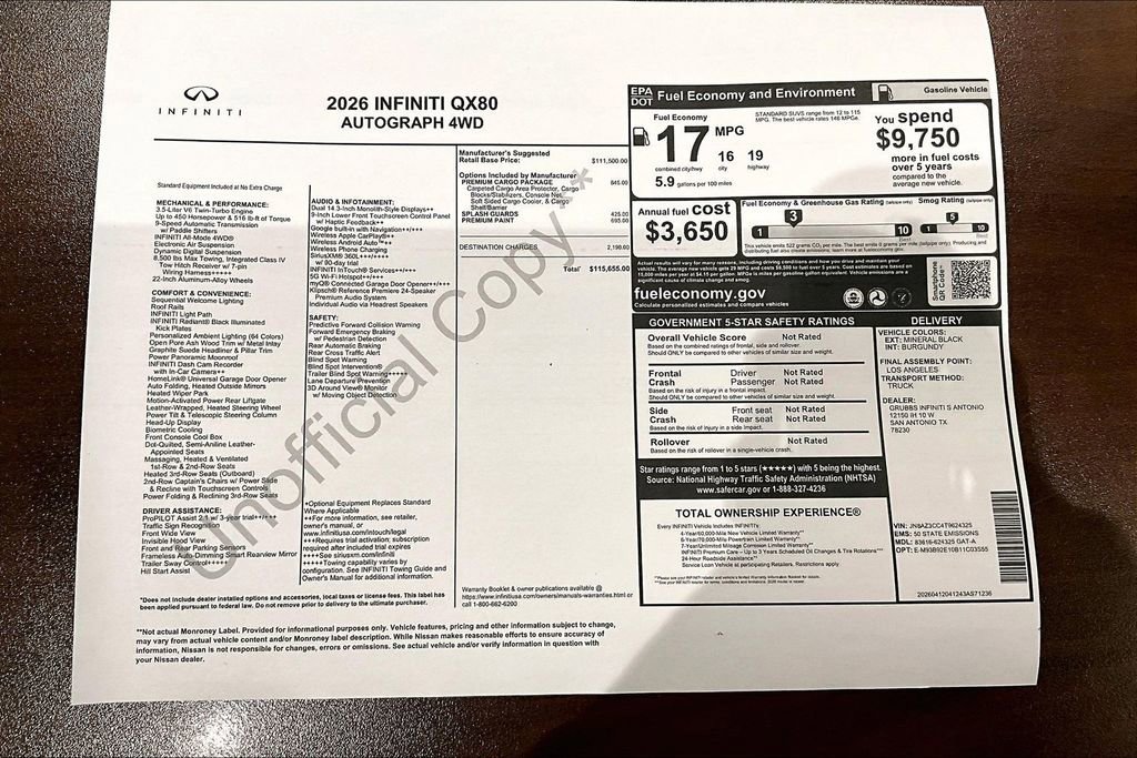 New 2026 INFINITI QX80 Autograph AWD/4WD image 41
