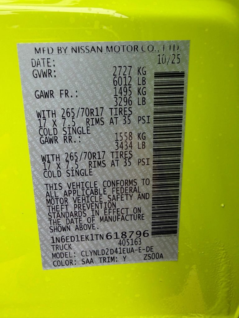 New 2026 Nissan Frontier PRO-4X w/ Pro Premium Package image 35