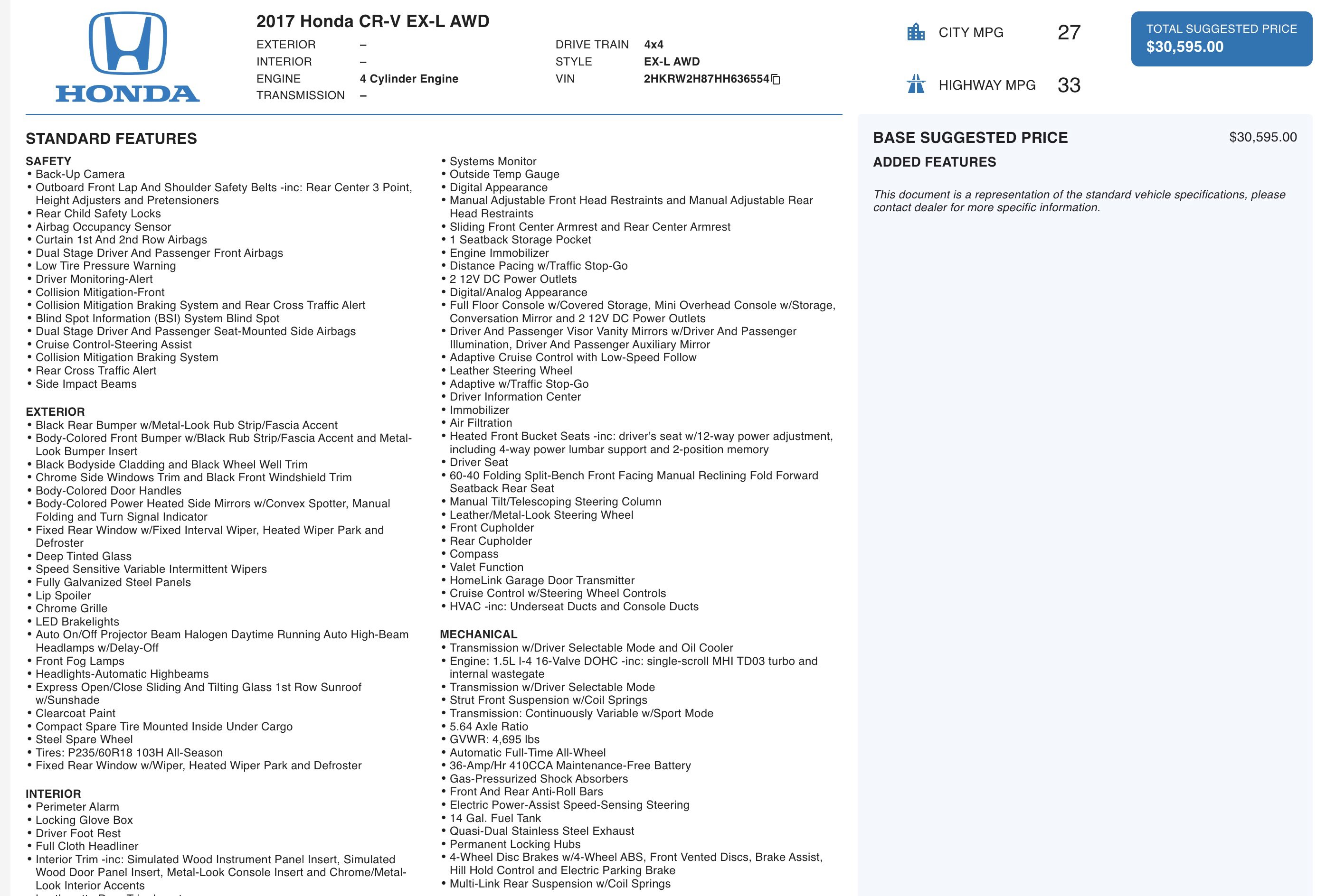 Used 2017 Honda CR-V EX-L image 5