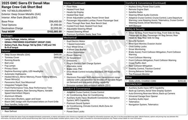 Used 2025 GMC Sierra EV Denali AWD/4WD image 46