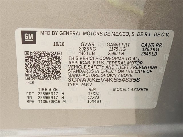 Used 2019 Chevrolet Equinox LT w/ Sun & Navigation Package image 20