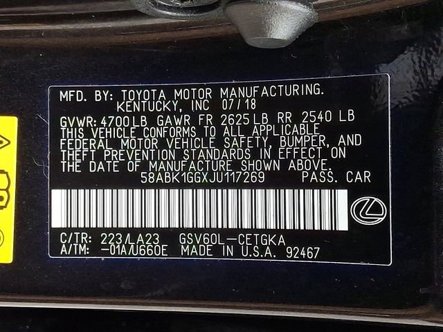 Used 2018 Lexus ES 350 w/ Navigation System Package FWD image 29