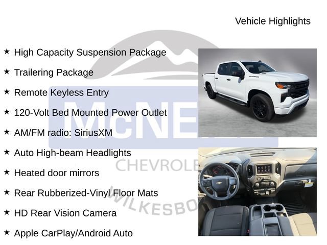 New 2026 Chevrolet Silverado 1500 Custom w/ Turbomax Blackout Package AWD/4WD image 9
