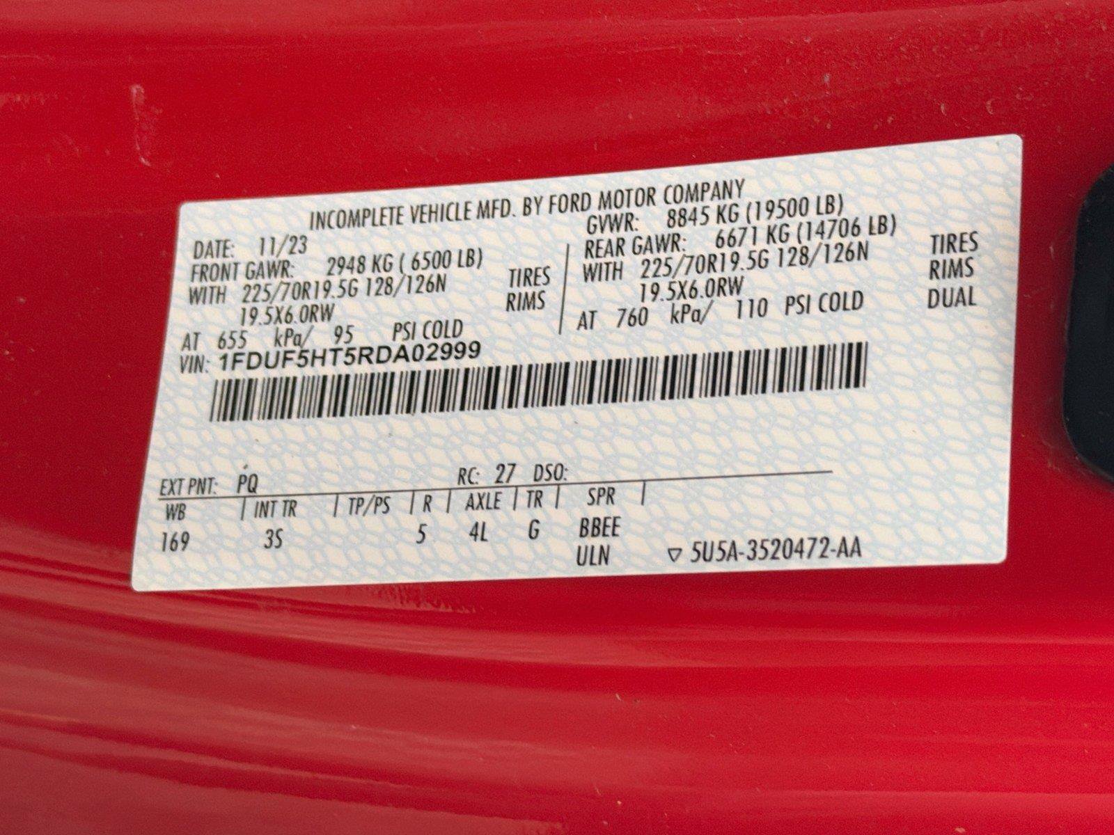 Used 2024 Ford F550 4x4 Regular Cab Super Duty w/ XLT Value Package image 34