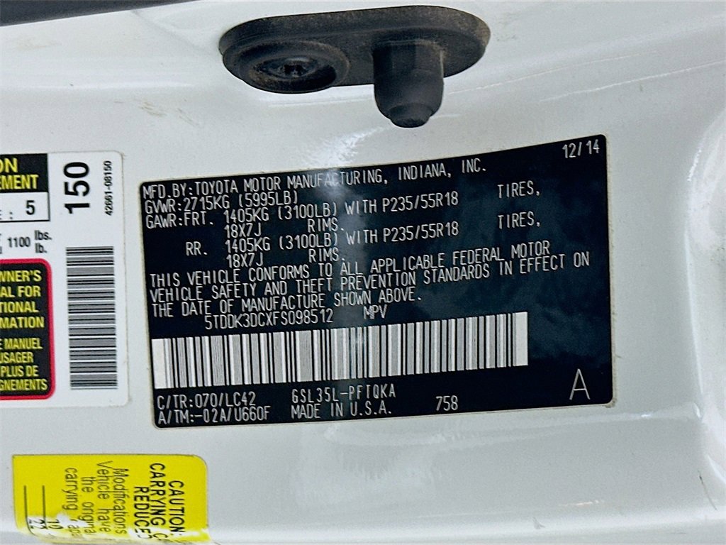 Used 2015 Toyota Sienna XLE Premium image 34