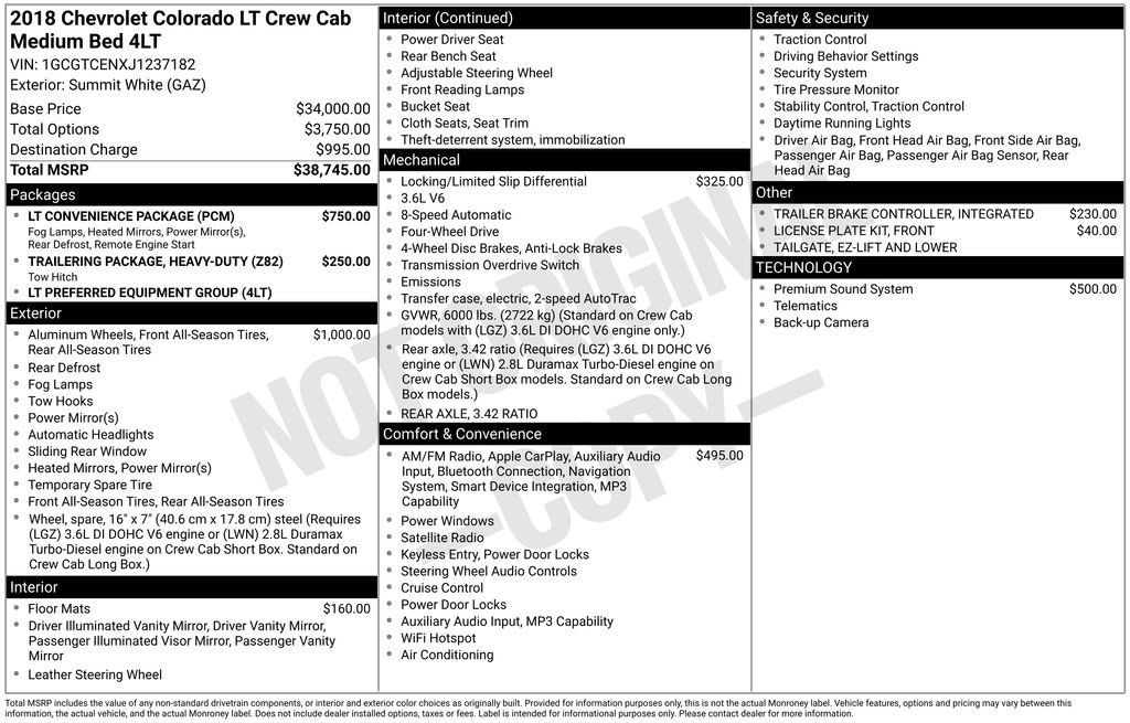 Used 2018 Chevrolet Colorado LT w/ LT Convenience Package image 6