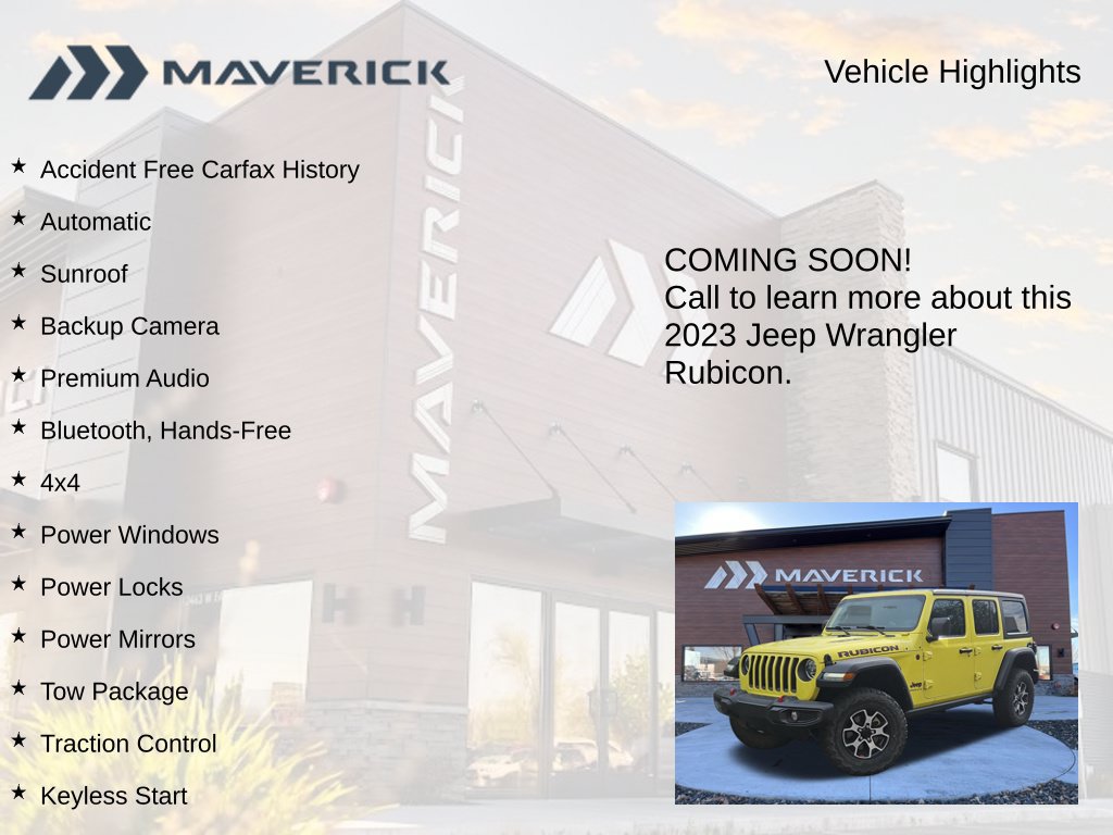 Used 2023 Jeep Wrangler Unlimited Rubicon w/ LED Lighting Group AWD/4WD image 3
