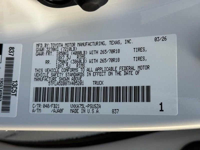 New 2026 Toyota Tundra SR5 AWD/4WD image 21