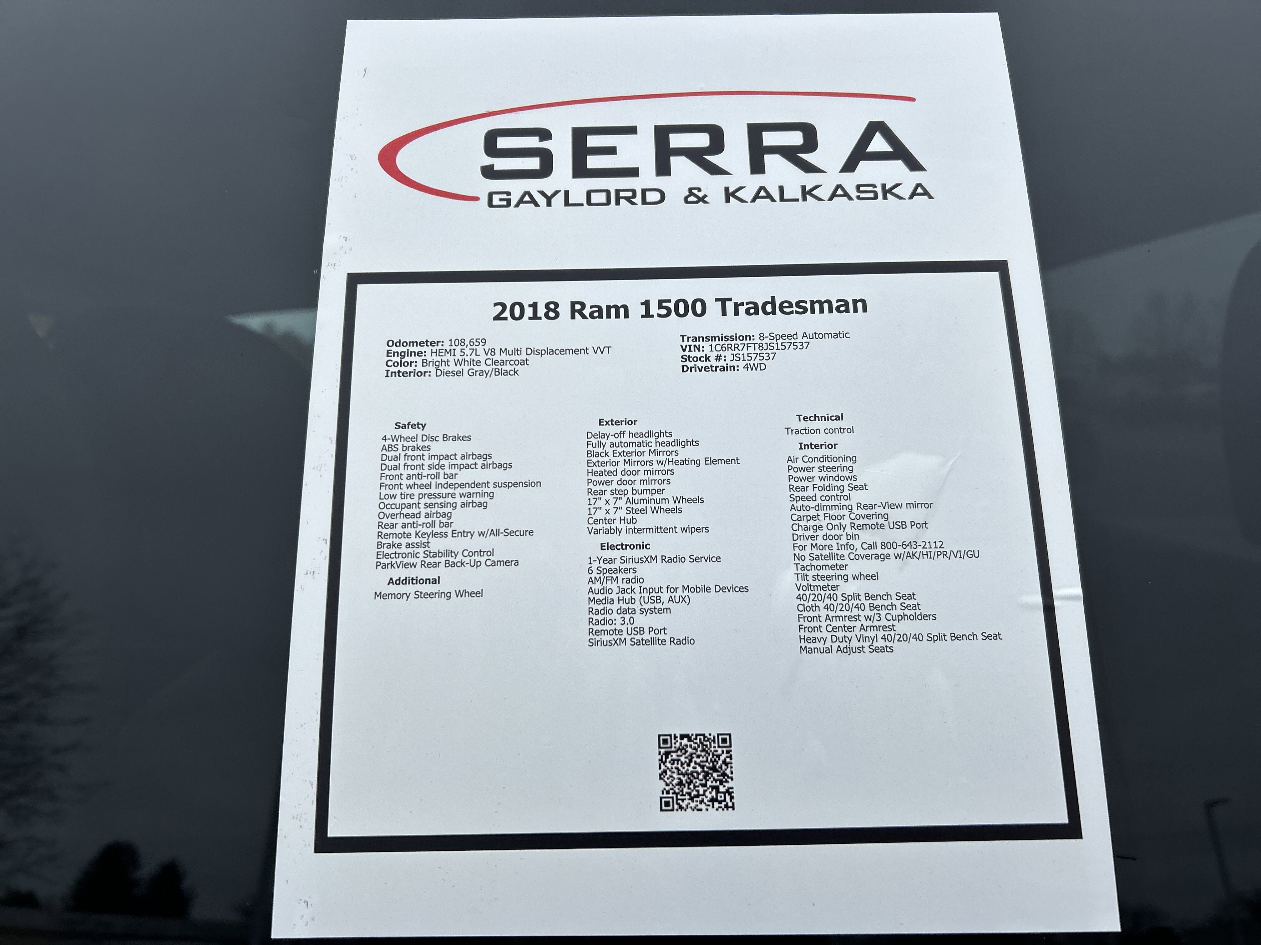 Used 2018 RAM 1500 ST w/ SXT Appearance Group AWD/4WD image 28