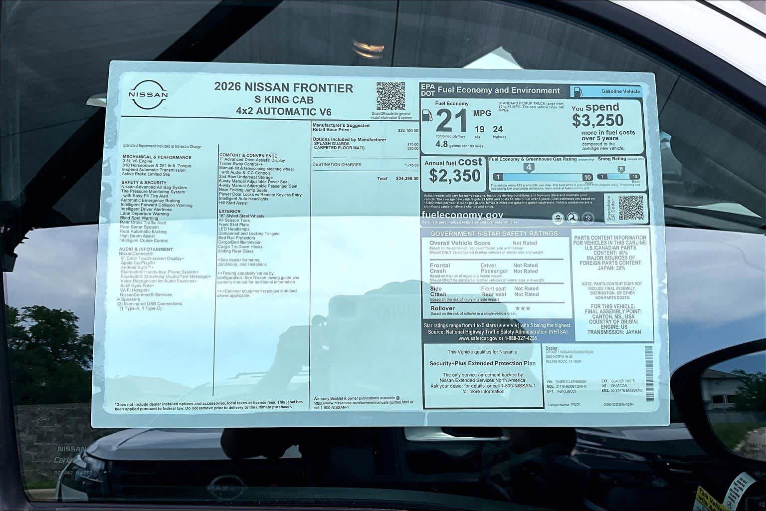 New 2026 Nissan Frontier S RWD image 19