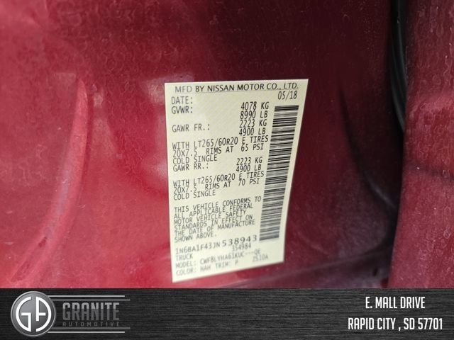 Used 2018 Nissan Titan Platinum Reserve w/ Platinum Utility Package image 29