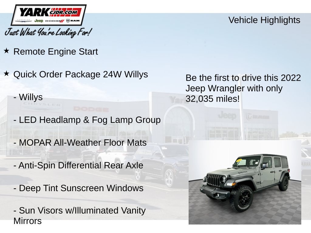 Used 2022 Jeep Wrangler Unlimited Sport AWD/4WD image 13
