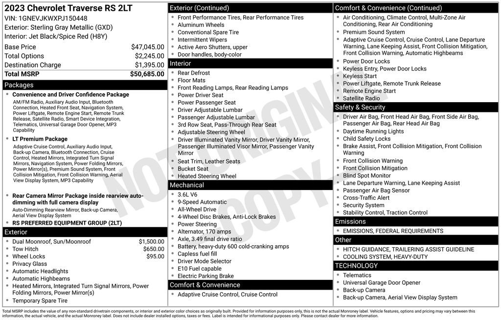 Used 2023 Chevrolet Traverse RS image 10